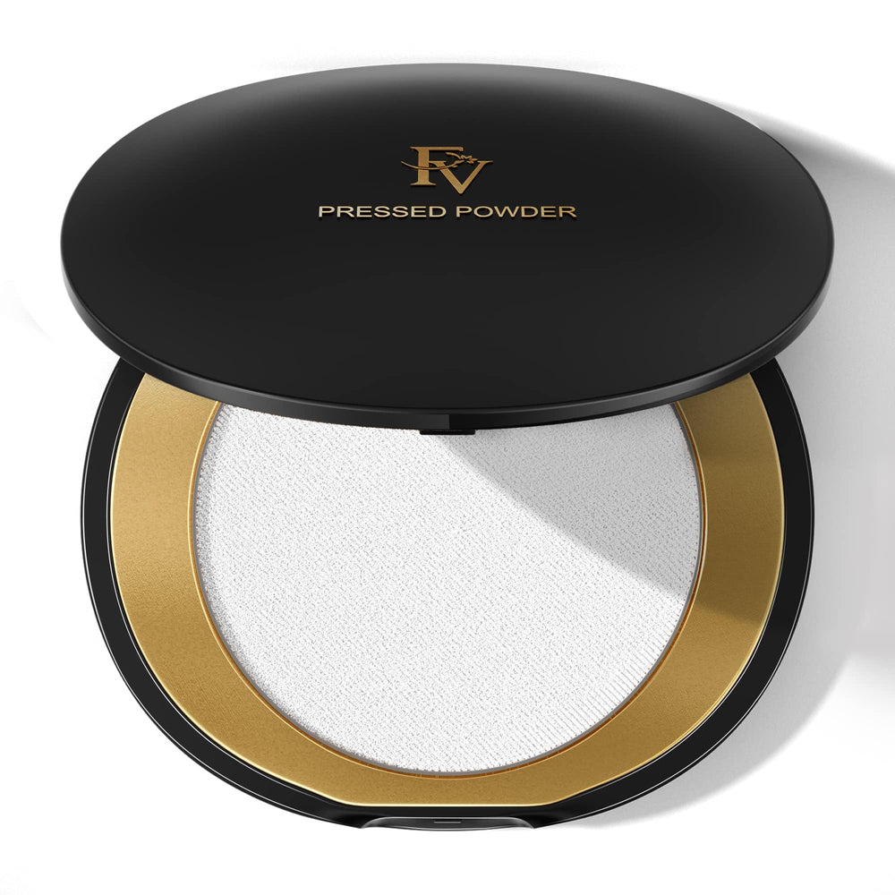 FV Polvo compacto traslúcido, Control de aceite sin talco y con acabado mate de larga duración, Cobertura media para piel clara a bronceada, 0.28 oz, Traslúcido