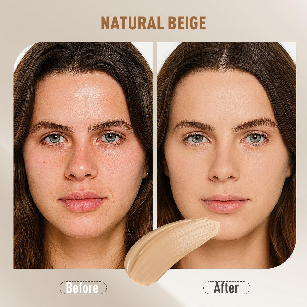 Base de maquillaje líquida impermeable FV con acabado mate, ligera, sin aceite, maquillaje de aspecto natural para pieles mixtas y grasas, cobertura ligera a media, Beige Natural, 1.05 fl. oz.
