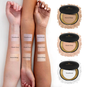 FV Polvo compacto traslúcido, Control de aceite sin talco y con acabado mate de larga duración, Cobertura media para piel clara a bronceada, 0.28 oz, Traslúcido