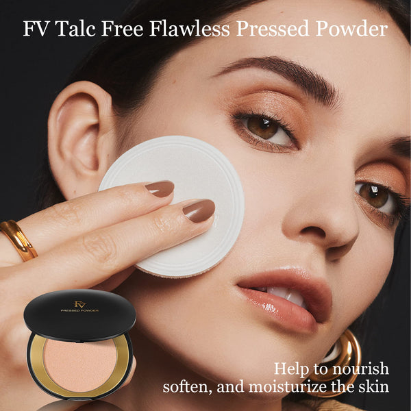 FV Polvo compacto traslúcido, Control de aceite sin talco y con acabado mate de larga duración, Cobertura media para piel clara a bronceada, 0.28 oz, Traslúcido